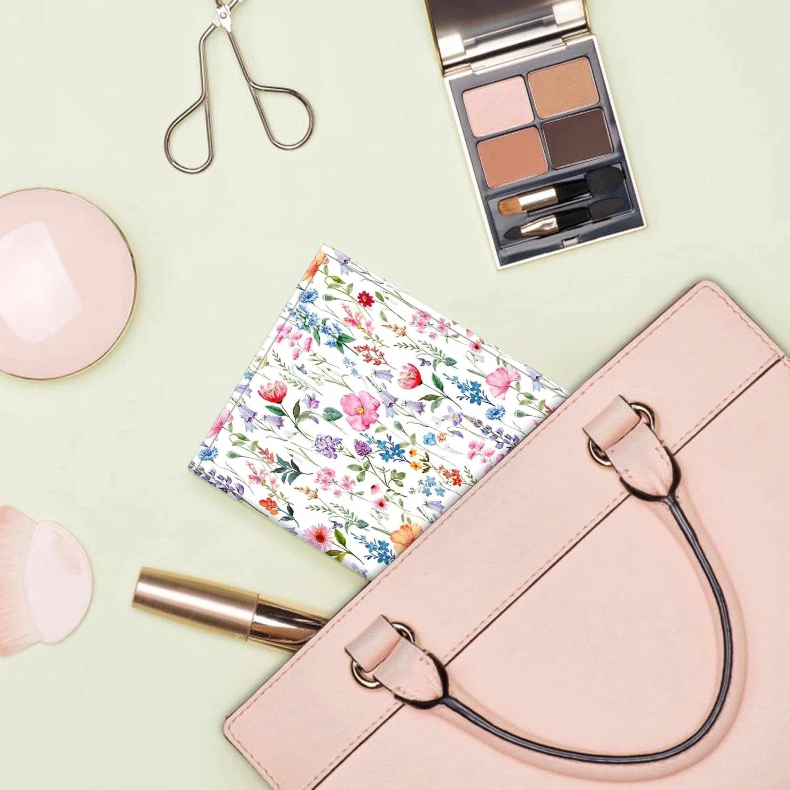 Alt View 1. Kitcheniva - Portable Wallet Photo Album Leather Cover 52 Photo Capacity For 4x6 Photo Flower Fantasy - Multicolor Flower.