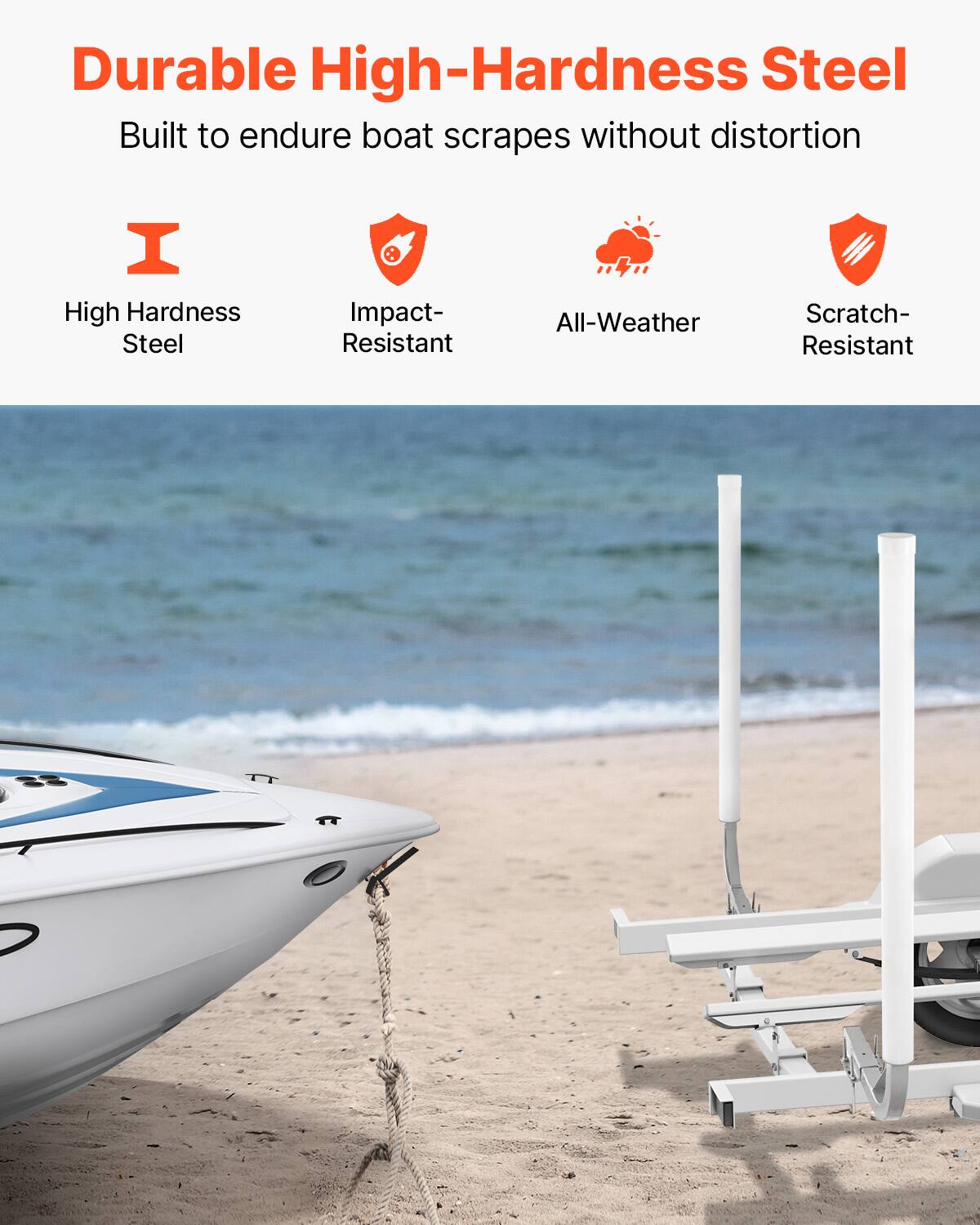 Durable High-Hardness Steel  
Built to endure boat scrapes without distortion  

- High Hardness Steel  
- Impact-Resistant  
- All-Weather  
- Scratch-Resistant