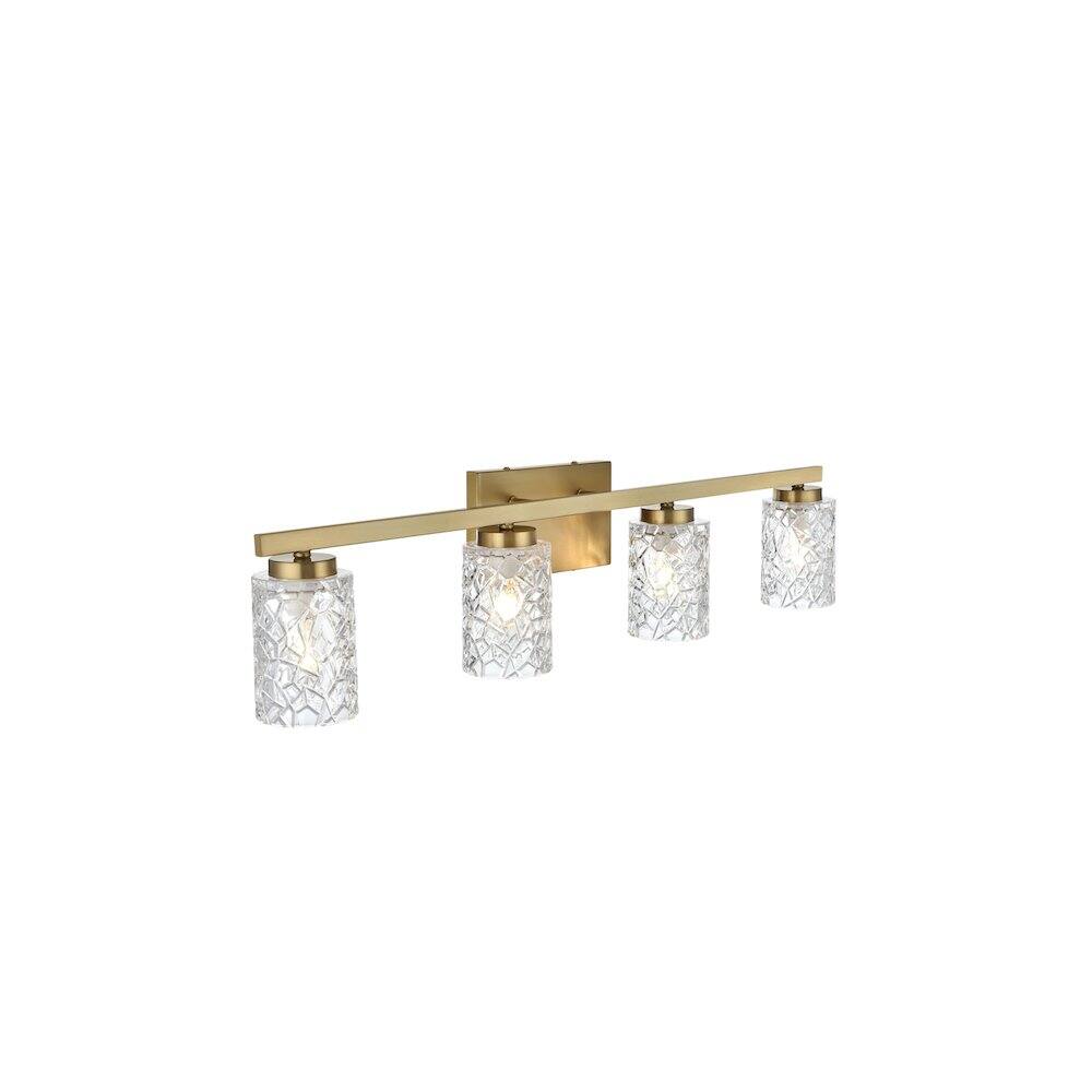 Living District - Cassie 31 inch Wall Sconce in Satin Gold - Satin Gold And Clear price history on PriceWatchPro