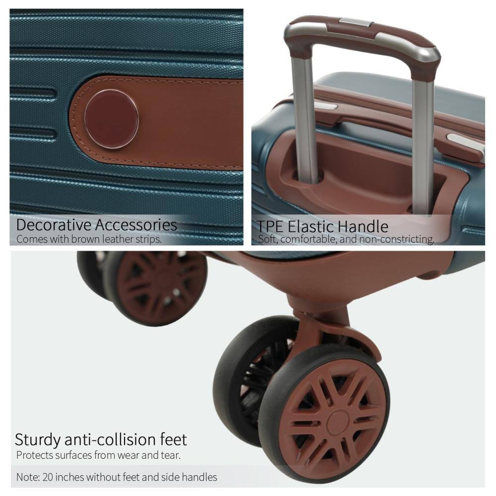 Decorative Accessories  
Comes with brown leather strips.

TPE Elastic Handle  
Soft, comfortable, and non-constricting.

Sturdy anti-collision feet  
Protects surfaces from wear and tear.

Note: 20 inches without feet and side handles