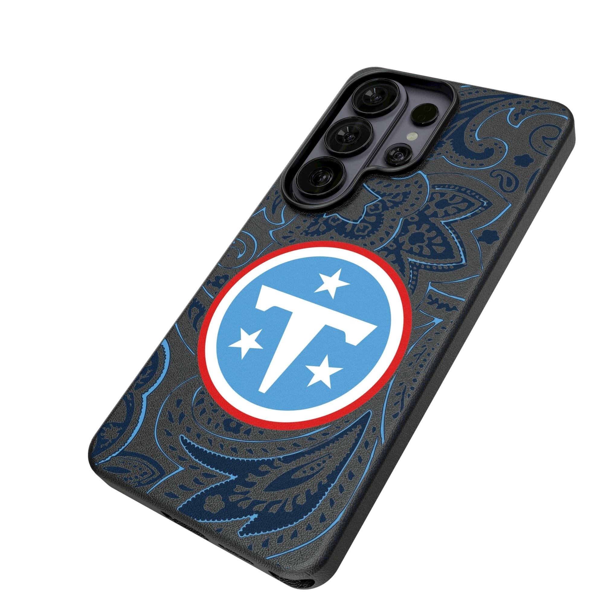 Alt View 1. Keyscaper - Tennessee Titans Paisley Galaxy Magnetic Bump Case - S25 Ultra - Black.