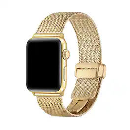 Posh Tech - Knit Stainless Steel Band for Apple Watch - Gold