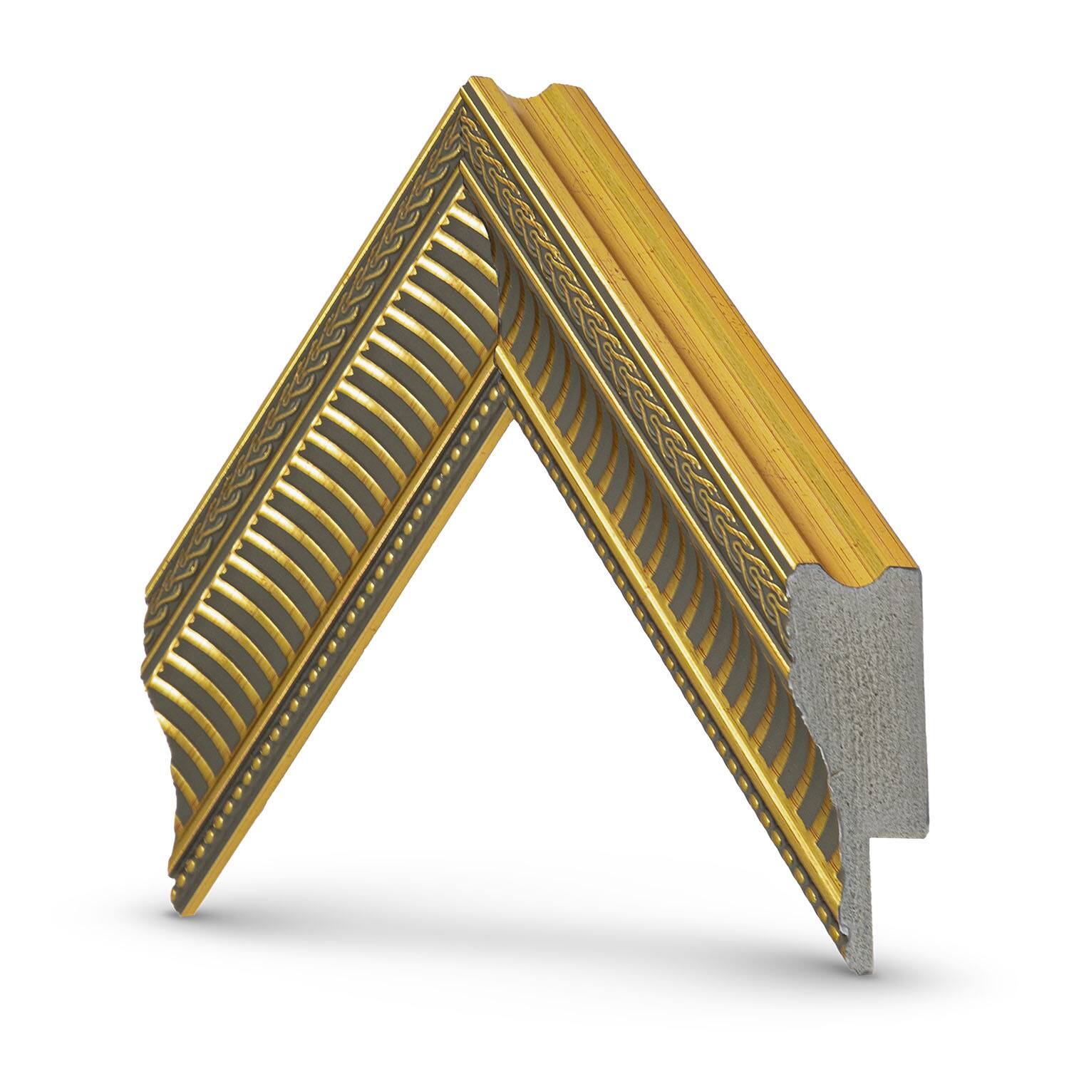 Alt View 11. Deco TV Frames - 32" Slim Bezel for Samsung The Frame TV - Empire Gold.