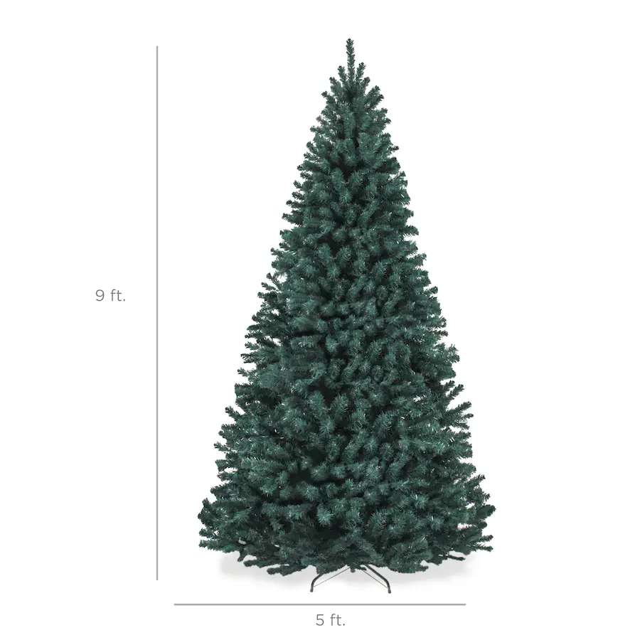 Best Choice Products Artificial Christmas Tree, 9ft Premium Unlit ...