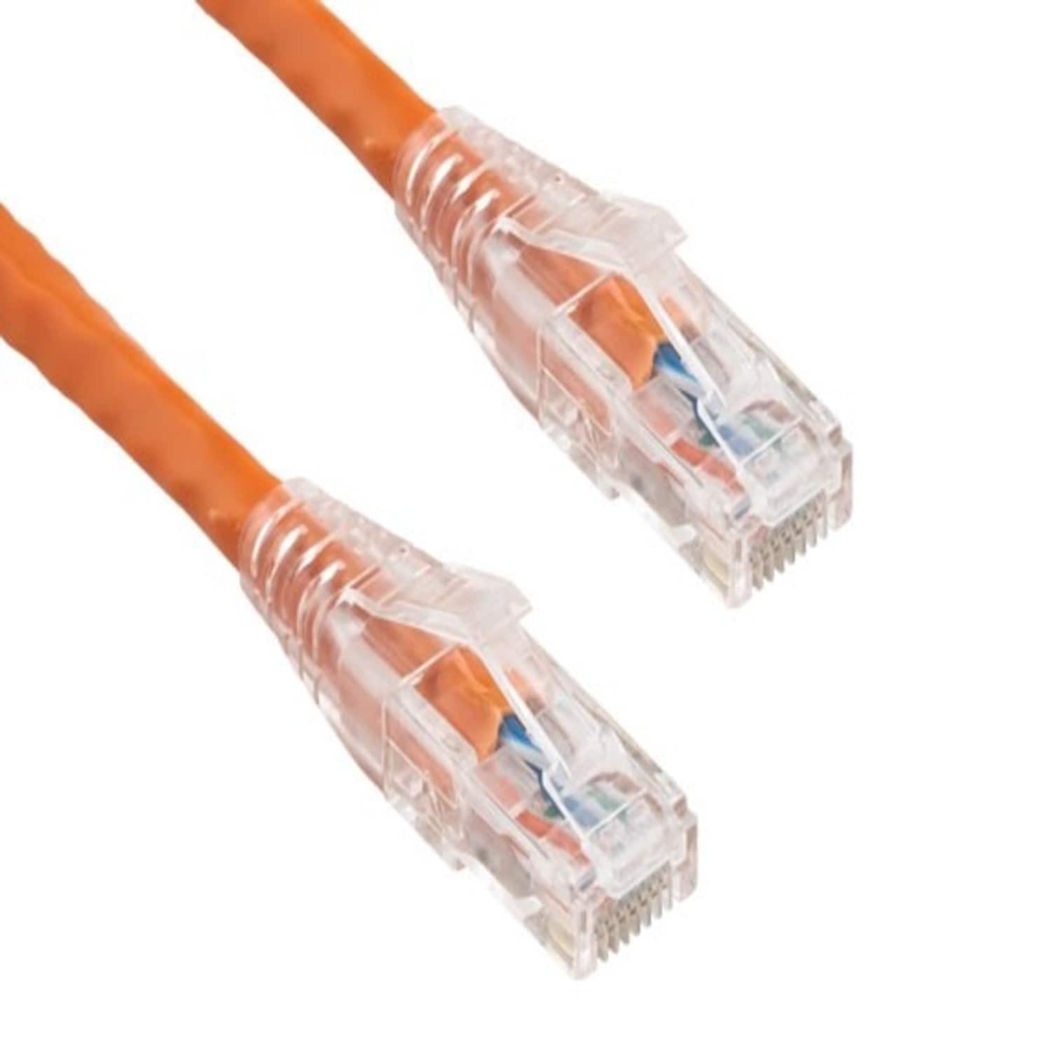Sanoxy - Cables and Adapters; 2ft Cat 6 550 MHz UTP Ethernet Network Patch Cable with Clear Snagless Boot - Orange