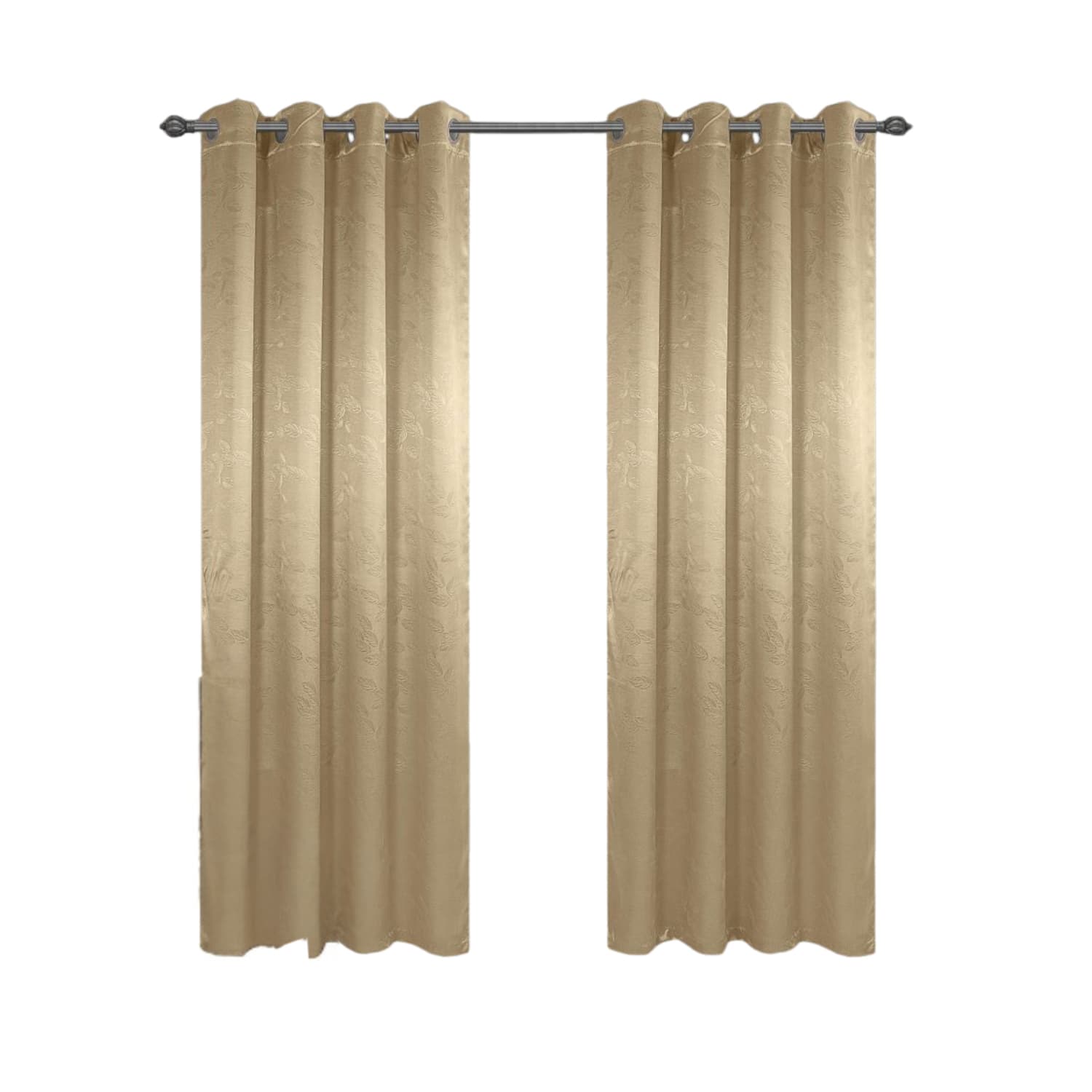 Olivia Gray - 100% Polyester 200 GSM Arlo Embossed Blackout Grommet Curtain Panel 54" x 90" - Gold