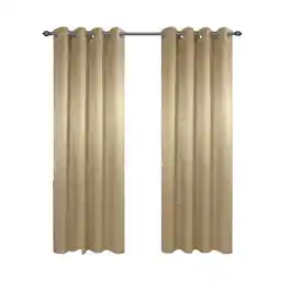 Olivia Gray - 100% Polyester 200 GSM Arlo Embossed Blackout Grommet Curtain Panel 54" x 90" - Gold