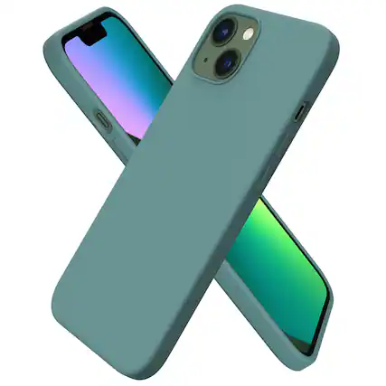 Front. Ornarto - ORNARTO Compatible with iPhone 13 Case 6.1", Slim Liquid Silicone 3 Layers Full Covered Cover-Pine Green - Pine Green.