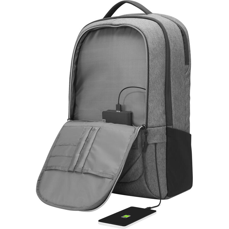 Alt View 4. Lenovo - Lenovo Carrying Case (Backpack) for 17" Notebook - Charcoal Gray - Water Resistant - Thermoplastic Polyurethane (TPU) - Charcoal Gray.