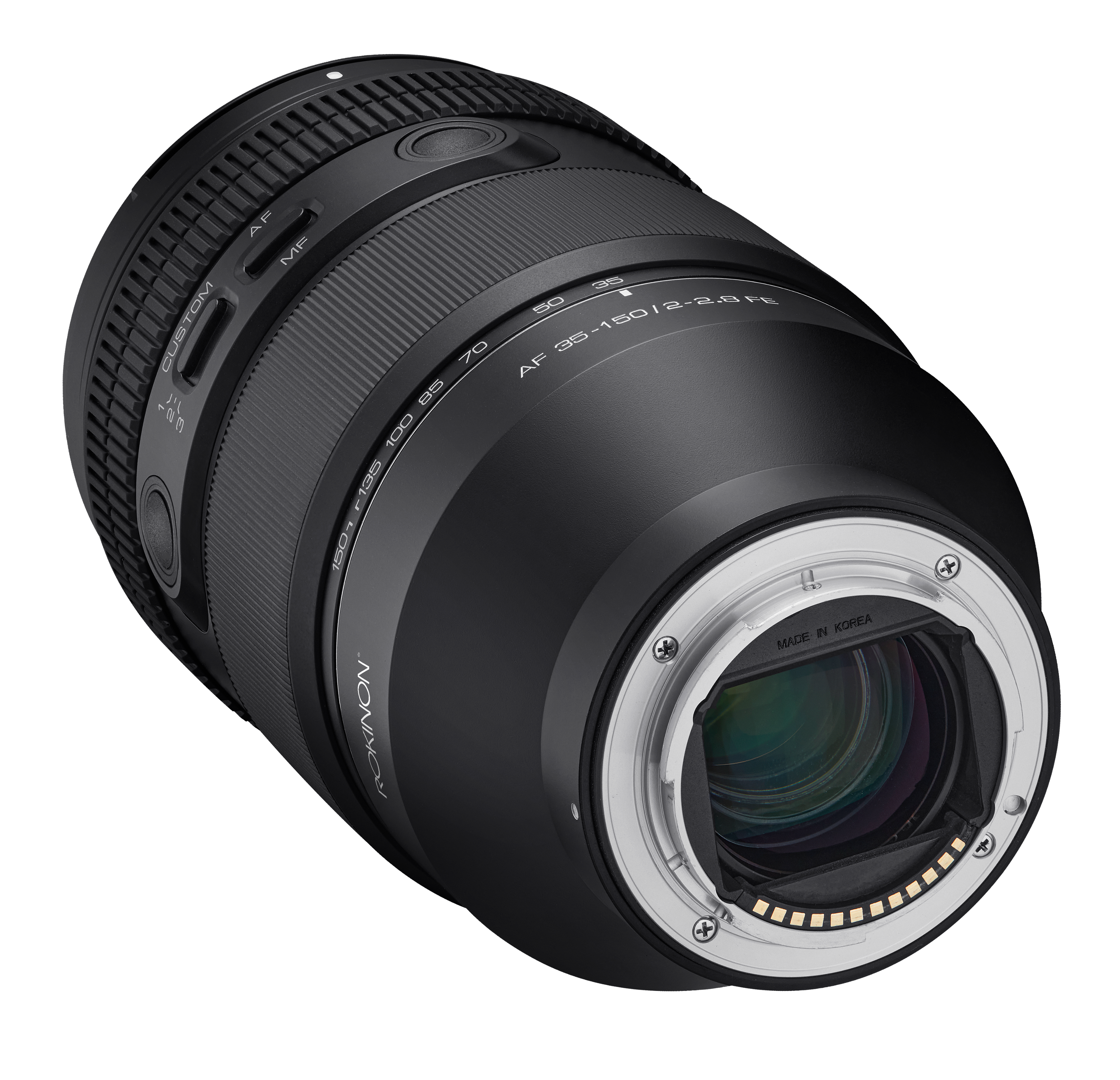 Sure, here is the corrected and grouped text from the image:

- AF MF 35 TOM 50 - 8 CUSTOM AF38-180/2-20m 50 70 35 AF P 85 & 100 SEL L 150g CS IN KOHEA MADE NONNOY x

- AF 35-150/2.8 FE

- 35 50 70 100 135 150

- AF MF

- 0.3m

- SONY

- MADE IN KOREA