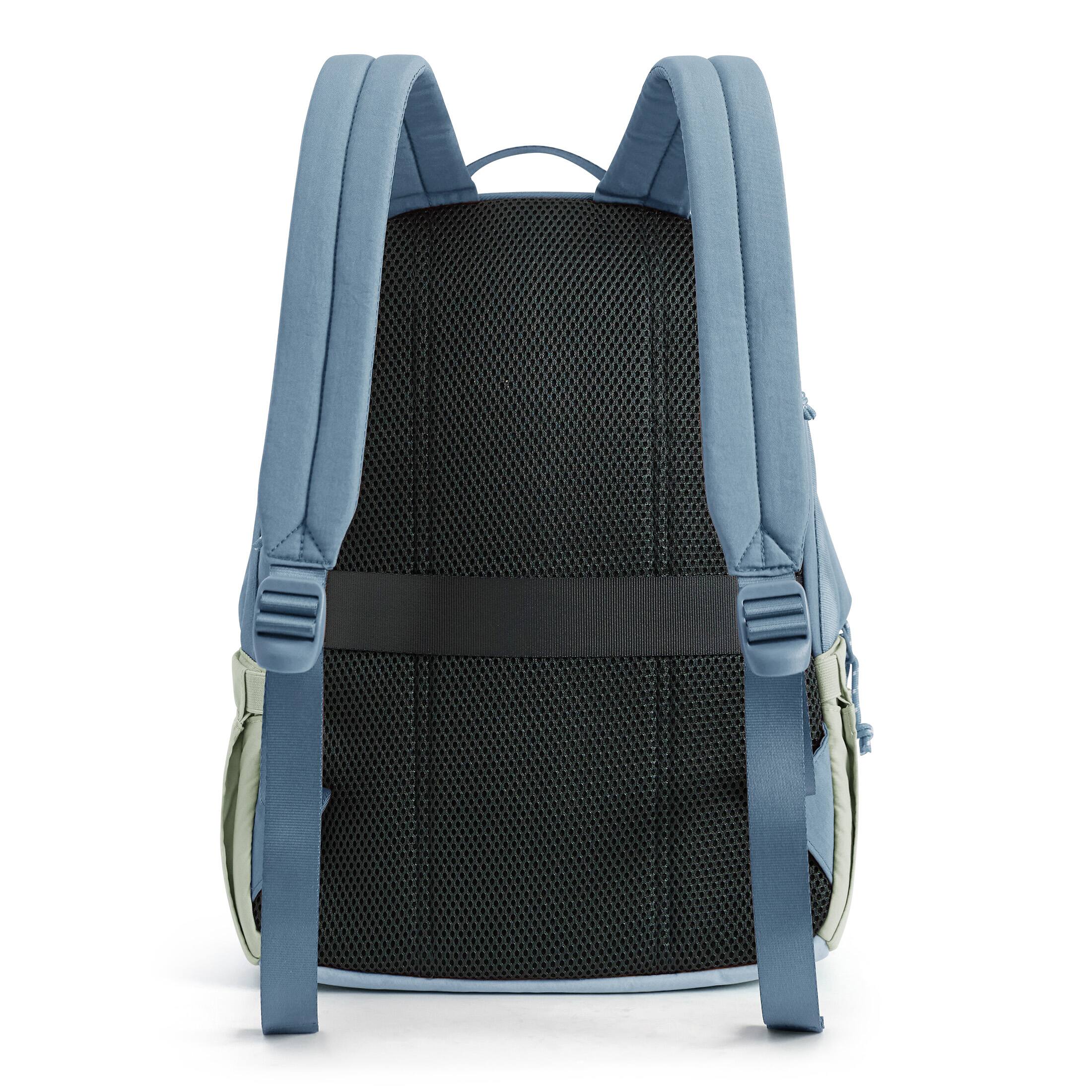 Back. Bagsmart - Crush 18L Backpack, Featherlight Eco Nylon Daypack with Padded 14" Laptop Compartment for Commute, Gym & Travel - Stone.