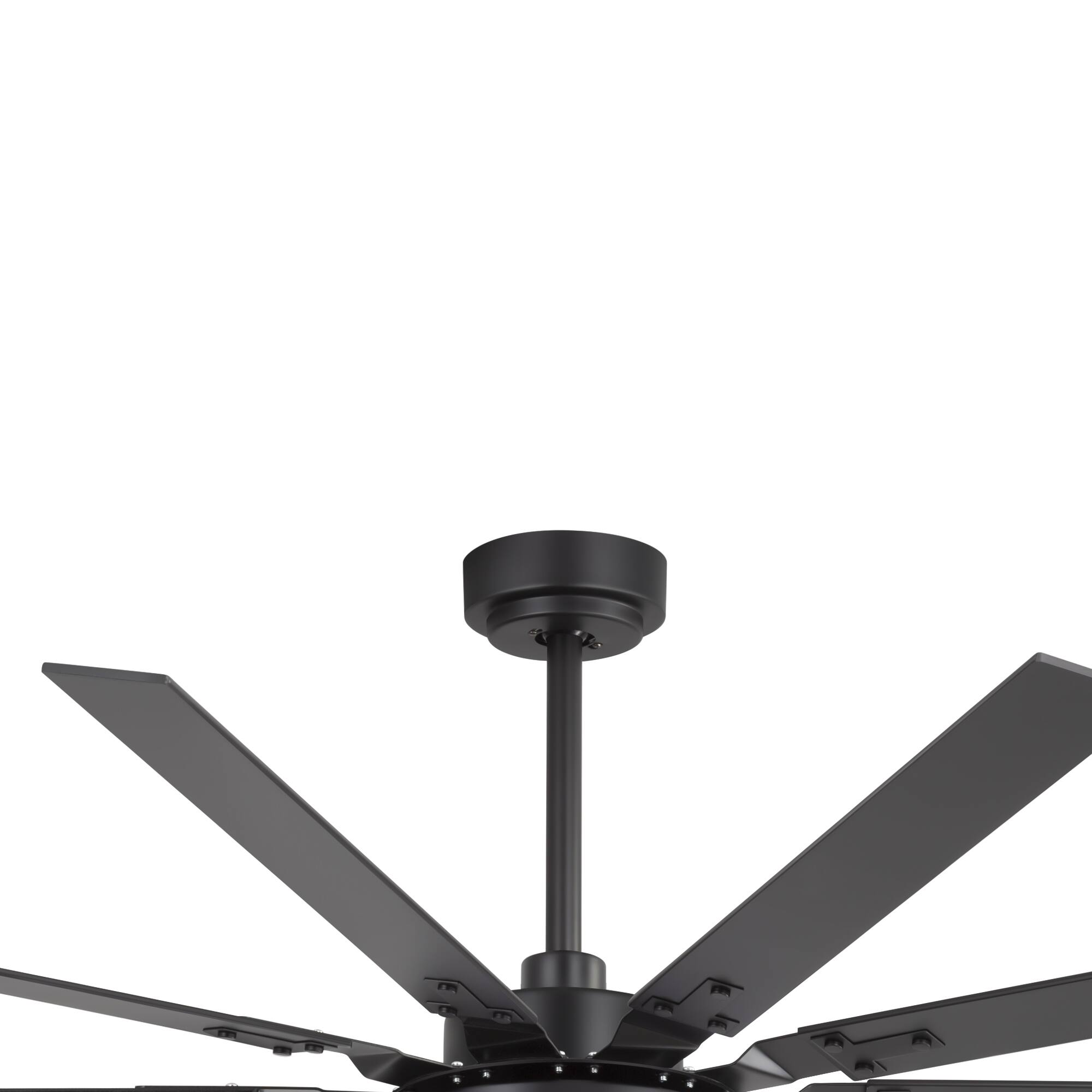 Alt View 10. Breezary - 72-Inch 10-Blade LED Ceiling Fan, DC Motor, 3 Color Temperature Options, Remote Control, and Reversible Function - matte black.