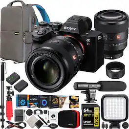 Sony - a7R V Full Frame Mirrorless Camera + FE 50mm F1.2 GM Lens Kit SEL50F12GM Bundle