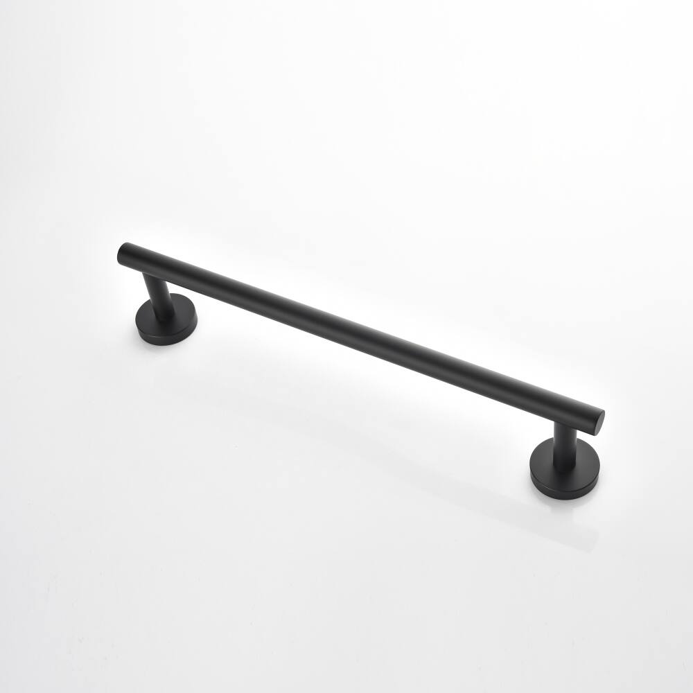 Alt View 6. JUJABU - 4 - Piece Bathroom Hardware Set Towel Bar Matte Black - Matte Black.