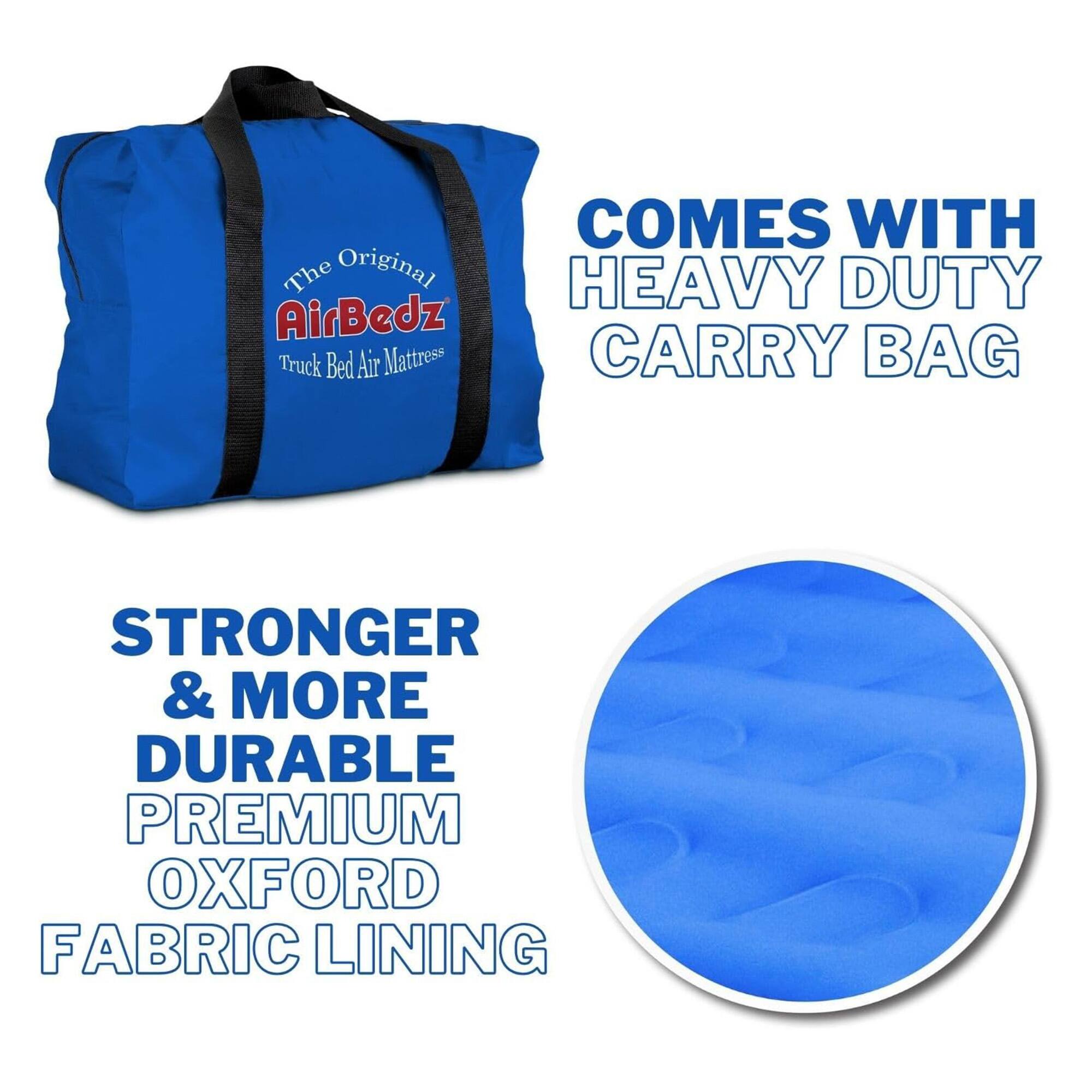 COMES WITH The Original HEAVY DUTY AirBedz Truck Bed Air Mattress CARRY BAG STRONGER & MORE DURABLE PREMIUM OXFORD FABRIC LINING
