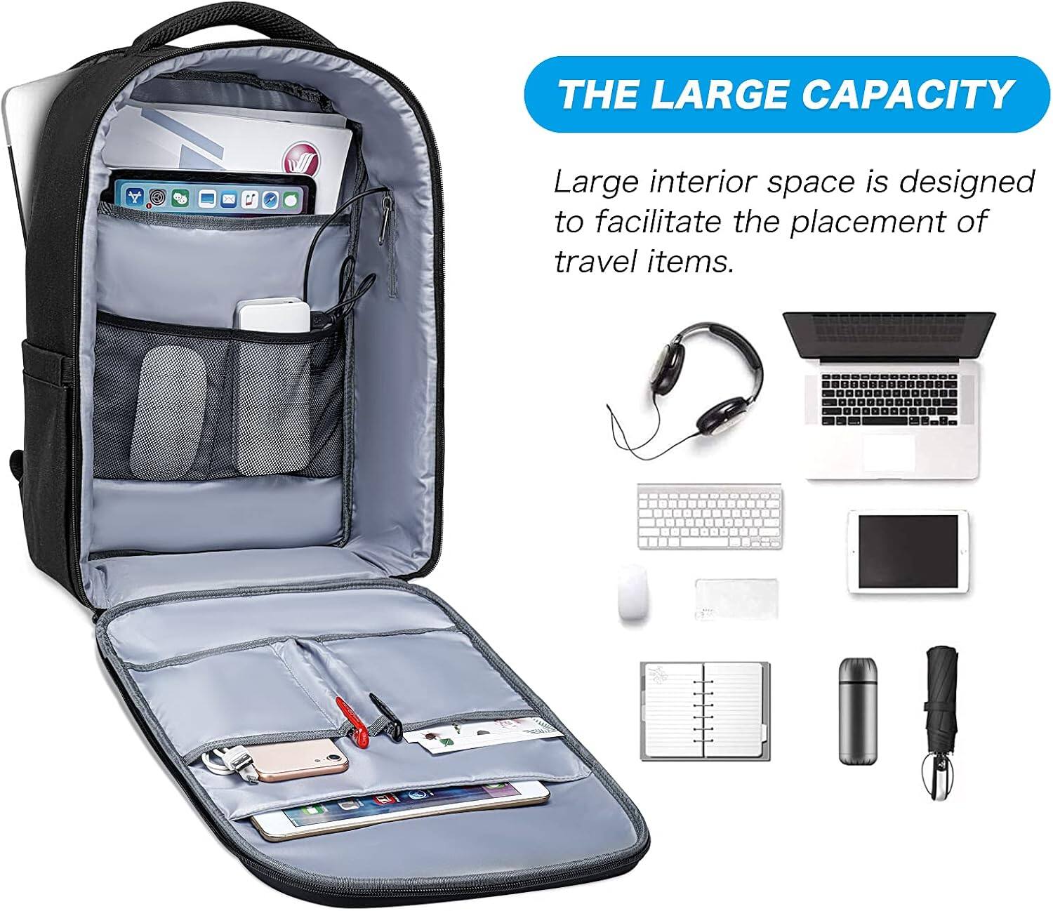 THE LARGE CAPACITY

Large interior space is designed to facilitate the placement of travel items.