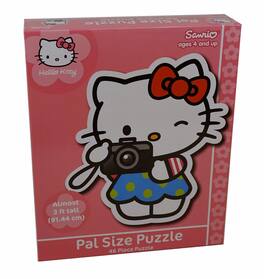 Hasbro - Hello Kitty Holding Camera Pal Size Puzzle - Almost 3 Feet Tall - Multi