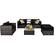 Front. Costway - 6PCS Patio Rattan Furniture Set Cushion Sofa Coffee Table Ottoman - Black.