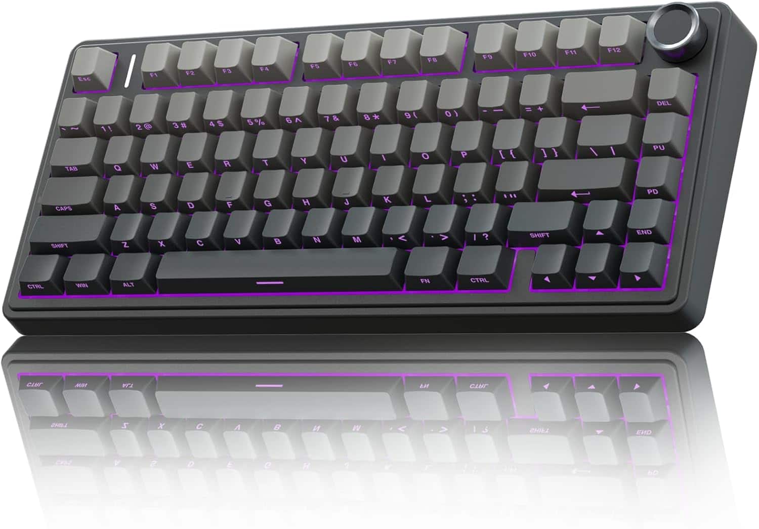 Core Tech - F87 Pro TKL Wireless Mechanical Keyboard with Space Gold Switches - Black