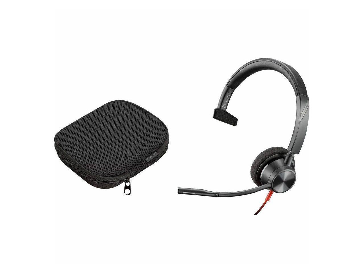 Alt View 4. HP - Poly Blackwire 3310-M USB-C Headset - Teams Certified, Wired, On-Ear, 7.10 ft - Black.
