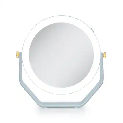 Front. Zadro - LED Lighted Makeup Mirror with 5X/1X Magnifications - French Blue.