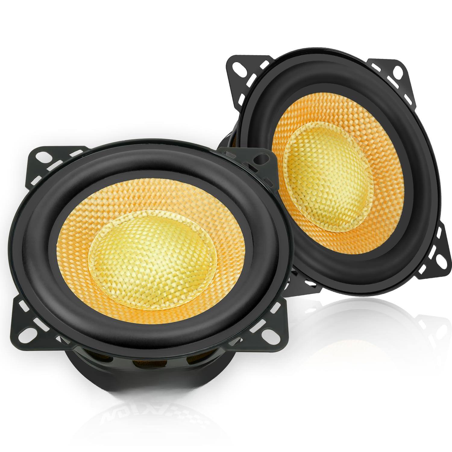 Skar Audio - 4 Inch Car Speakers Power 4 Ohm Glass Fiber Cone For Deep Bass & Clear Mids-High Sensitivity Shockproof - Default