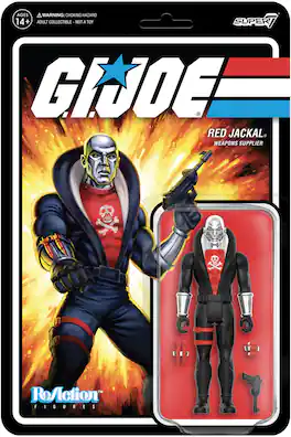 Super7 - G.I. Joe - ReAction Figures Wv8 - Red Jackal (Vac Metal) - Collectibles - Multicolor