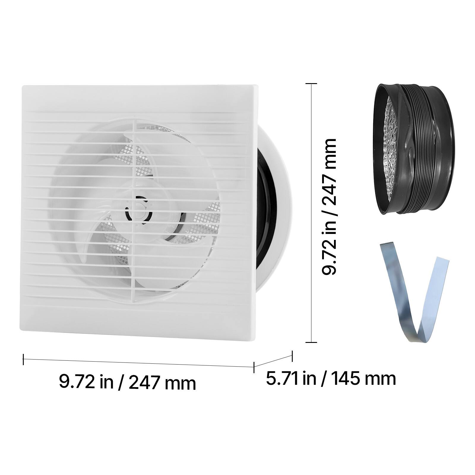 9.72 in / 247 mm  
5.71 in / 145 mm