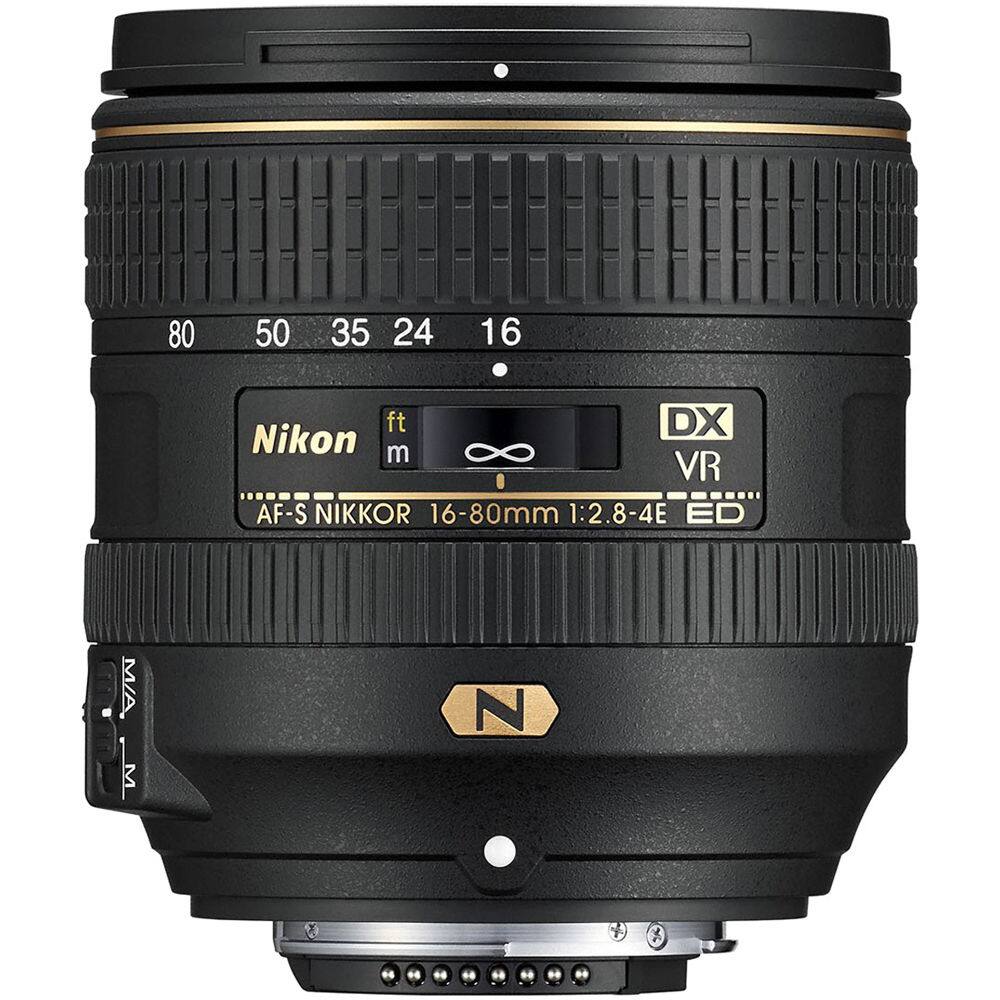 80 50 35 24 16 ft DX Nikon m VR AF-S NIKKOR 16-80mm 1:2.8-4E ED M/A, M