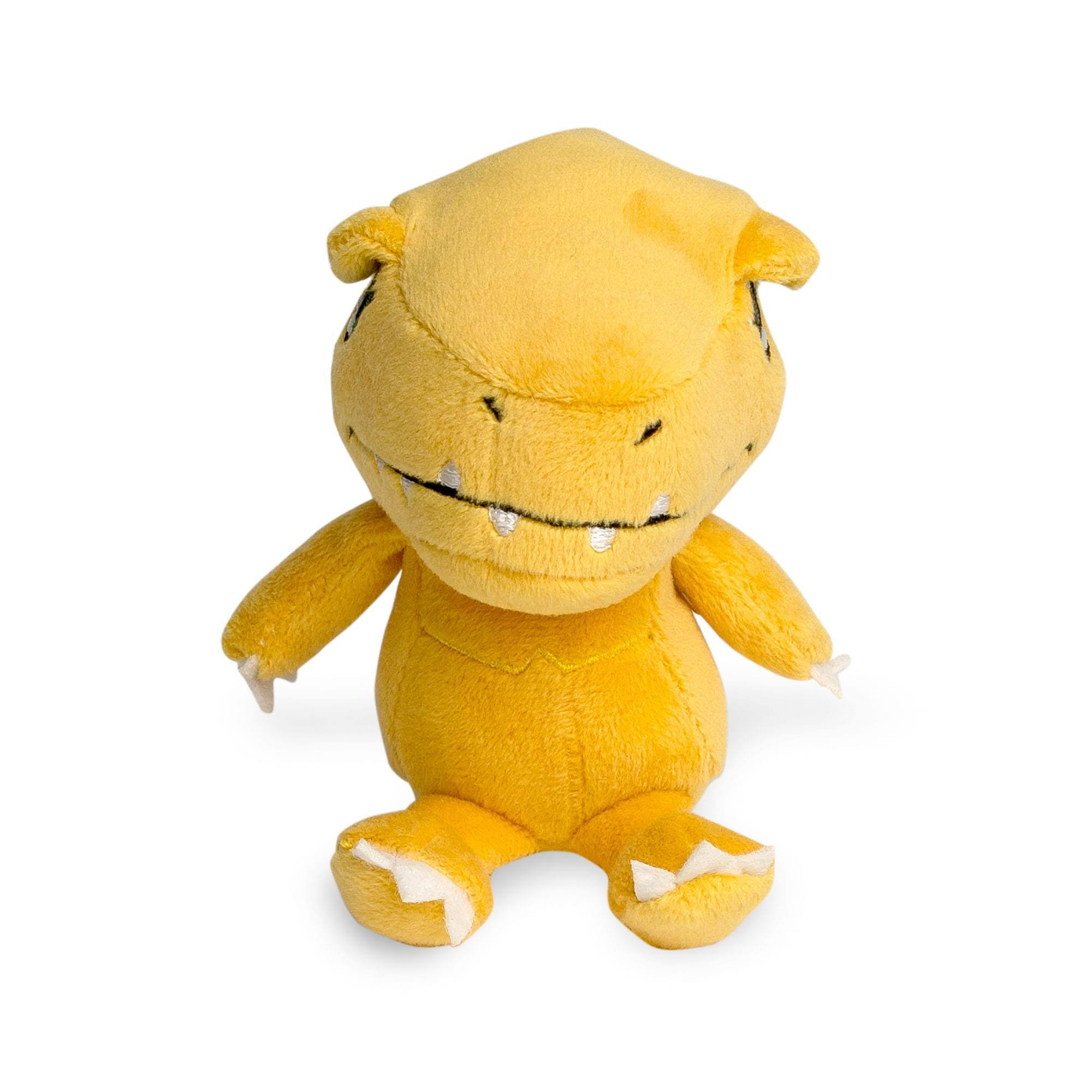 Front. Bandai - Digimon 4 Inch Mini Character Plush | Agumon - Yellow.