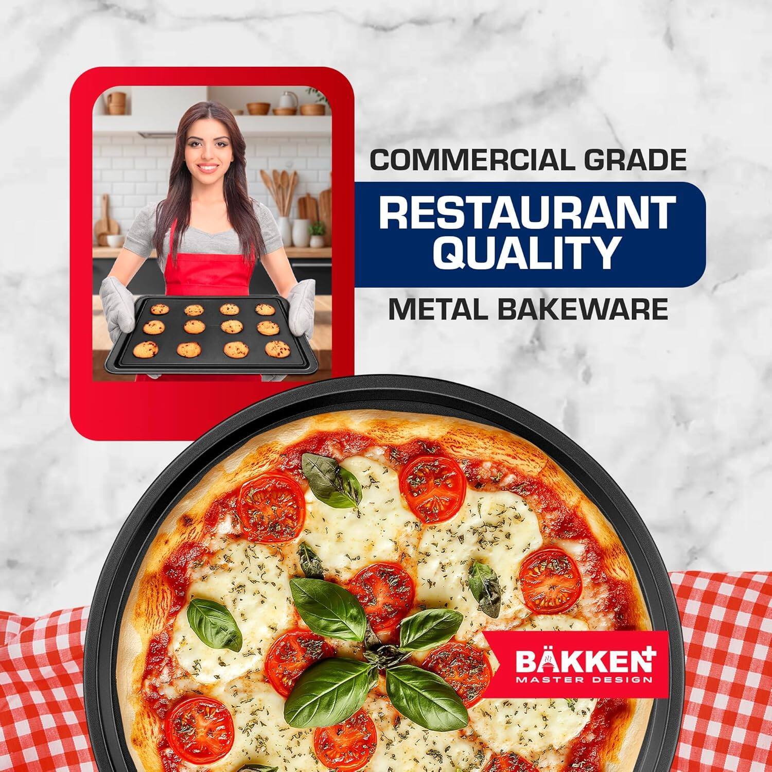 COMMERCIAL GRADE RESTAURANT QUALITY METAL BAKEWARE BKKEN MASTER DESIGN