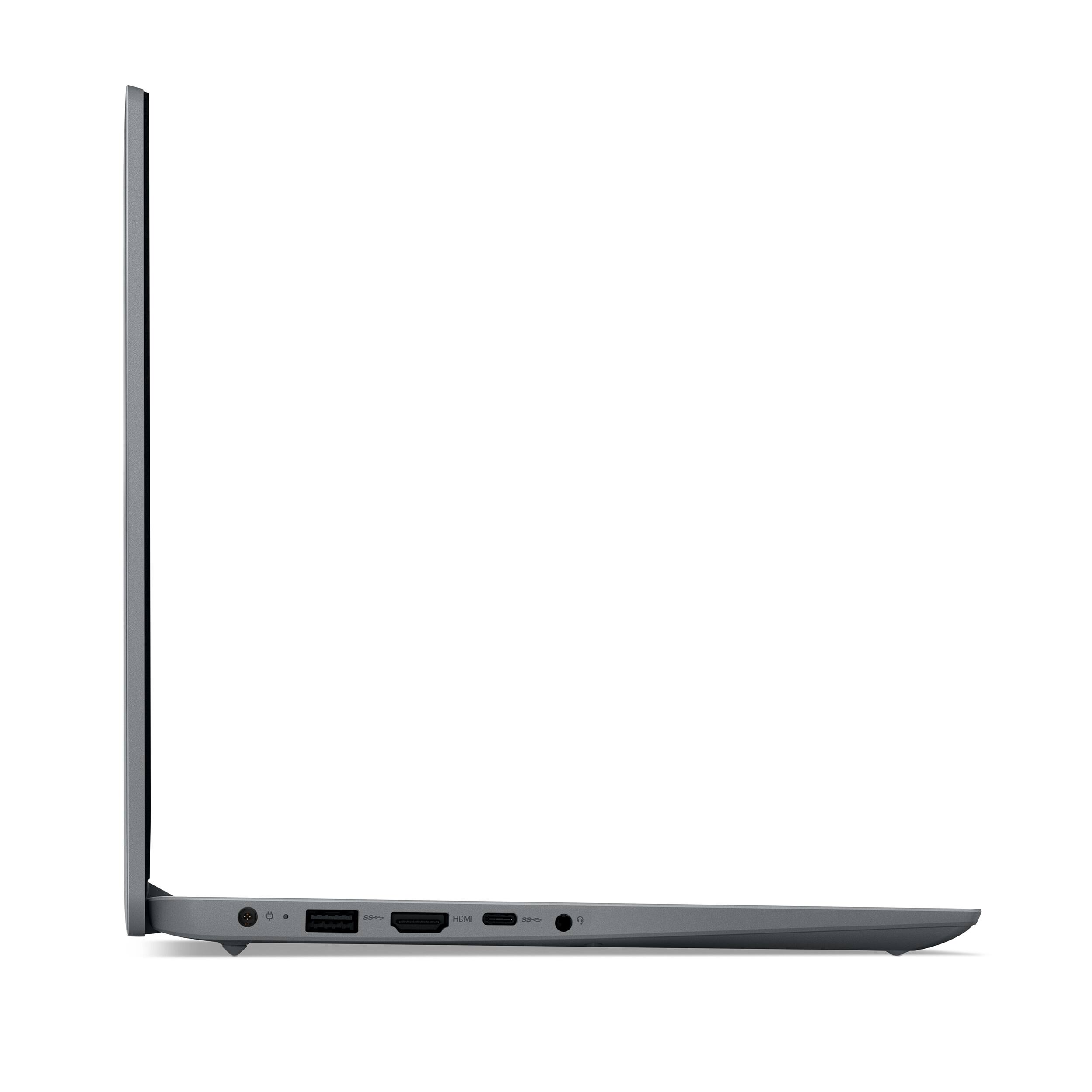 Alt View 3. Lenovo - Lenovo Ideapad 1i 14" HD Laptop,Celeron N4500,8GB RAM,128GB eMMC,1 Year Office 365,Win 11 Pro,Gray - Gray.