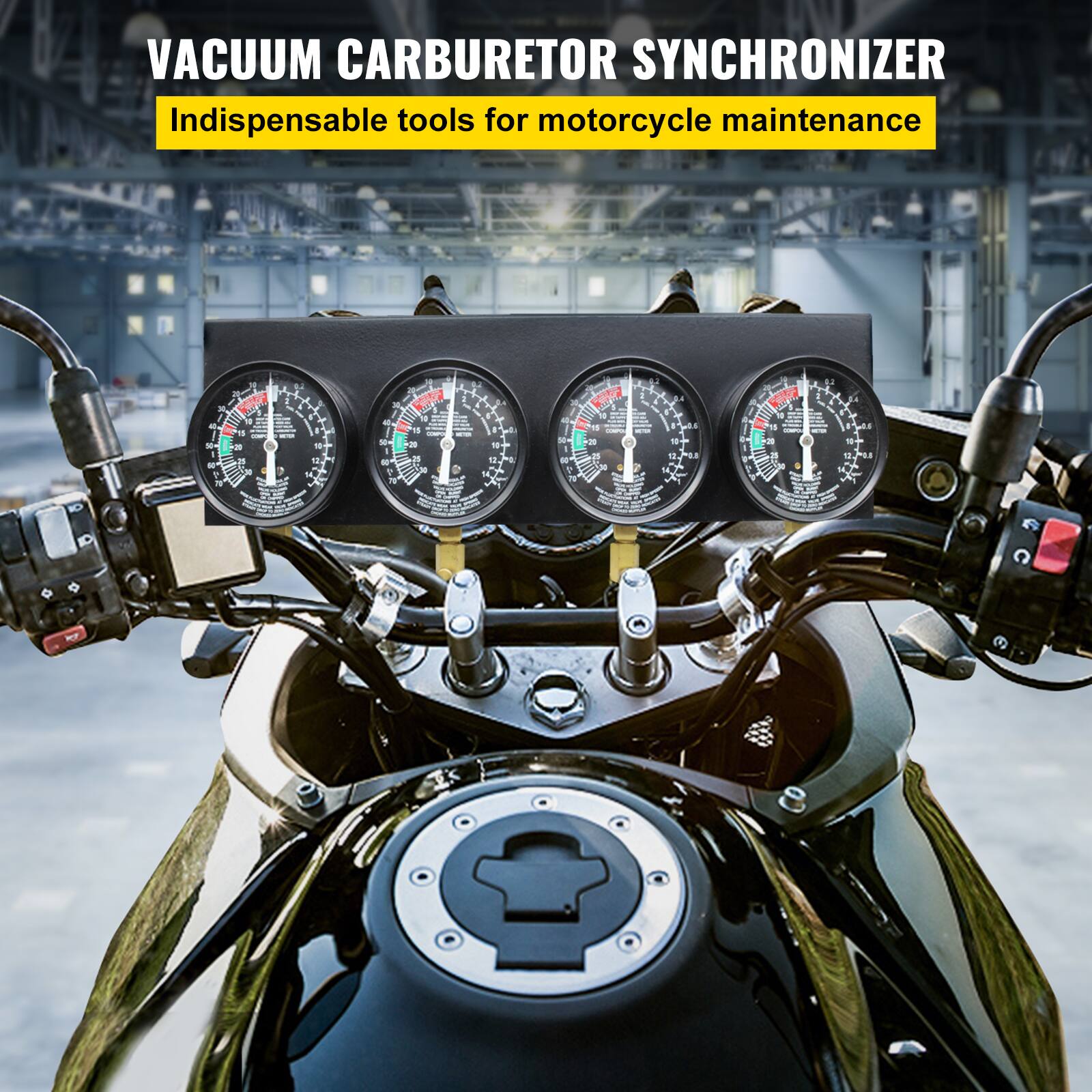 VACUUM CARBURETOR SYNCHRONIZER  
Indispensable tools for motorcycle maintenance