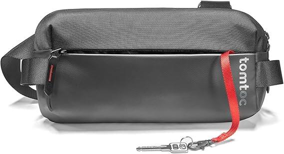 Vulpecula Spade - Compact EDC Sling Bag, Minimalist Chest Shoulder Backpack Crossbody Bag for Men Women, Lightweight Carry Casual Bag - Black-s