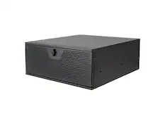 Front. SilverStone - Silverstone RM44 4U rackmount server chassis with enhanced liquid cooling compatibility - Silver.