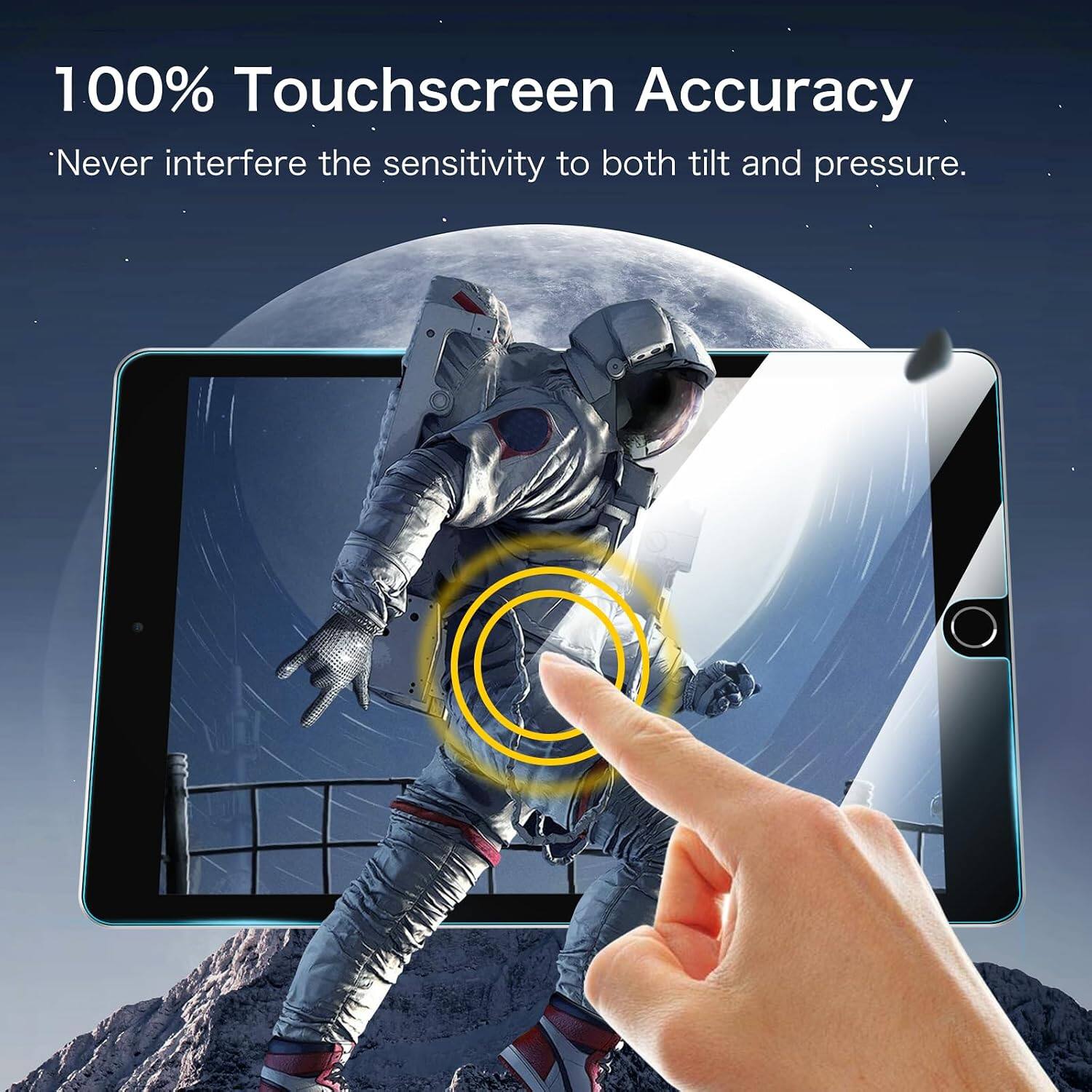 1.00% Touchscreen Accuracy  
Never interfere the sensitivity to both tilt and pressure.