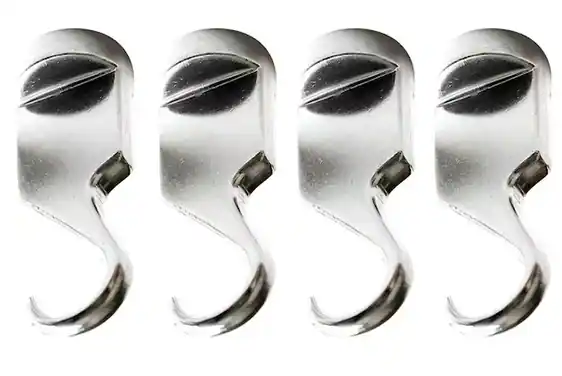 Front. Cooks Standard - Solid Cast Aluminum Ceiling Wall Hanging Pot Rack Hooks for, (Set of 4).