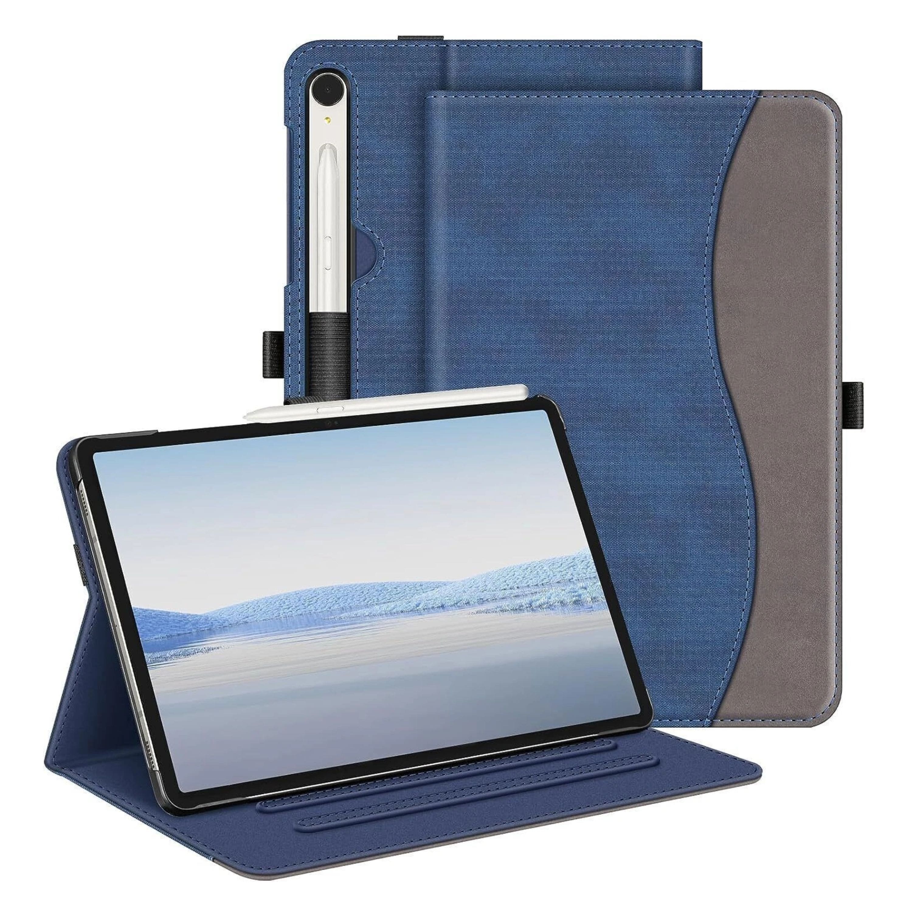 Kitcheniva - Multi-Angle Viewing Stand Case For Samsung Galaxy Tab S10 Lite/ Tab S10 FE - Denim Indigo price history on PriceWatchPro