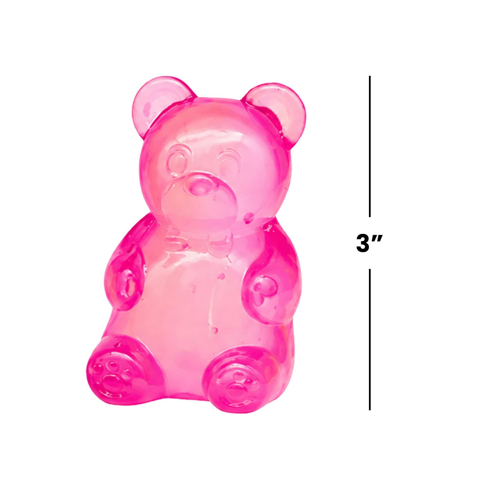 Alt View 1. Puka Creations - Bear 3-Inch Squishy Stress Reliever | Pink - Pink.