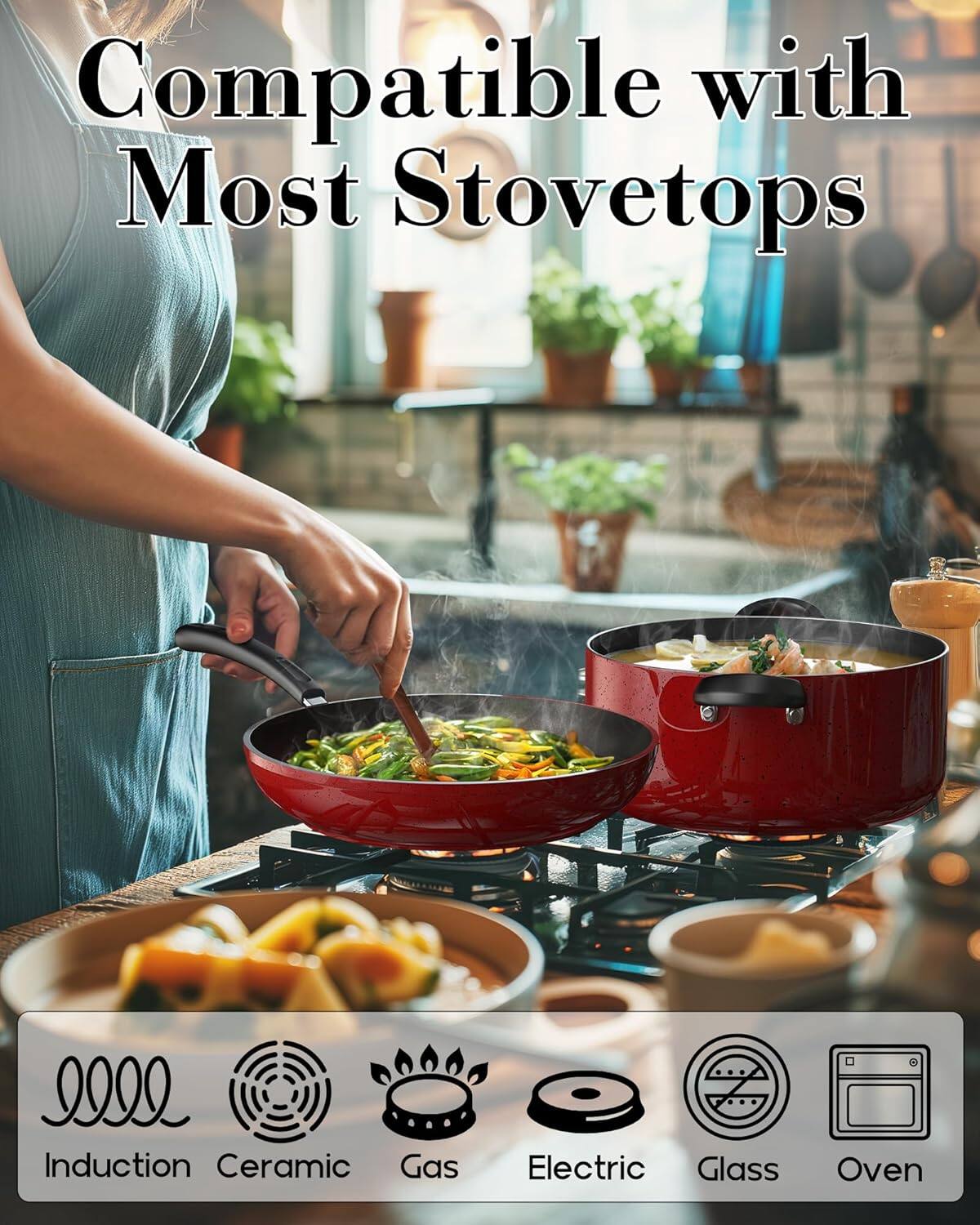 Compatible with Most Stovetops

Induction Ceramic Gas Electric Glass Oven