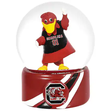 Front. Evergreen Enterprises - South Carolina Gamecocks 100mm Mascot Glass Water Globe - Multicolor.