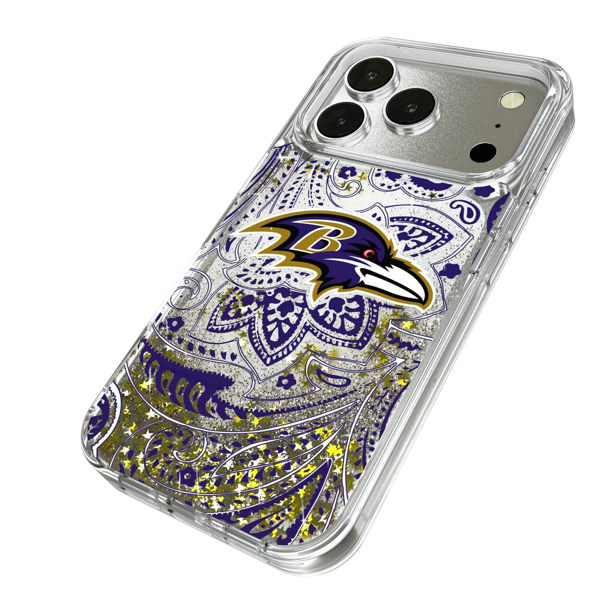 Alt View 1. Keyscaper - Baltimore Ravens iPhone Paisley Design Glitter Case - 15 - Multicolor.