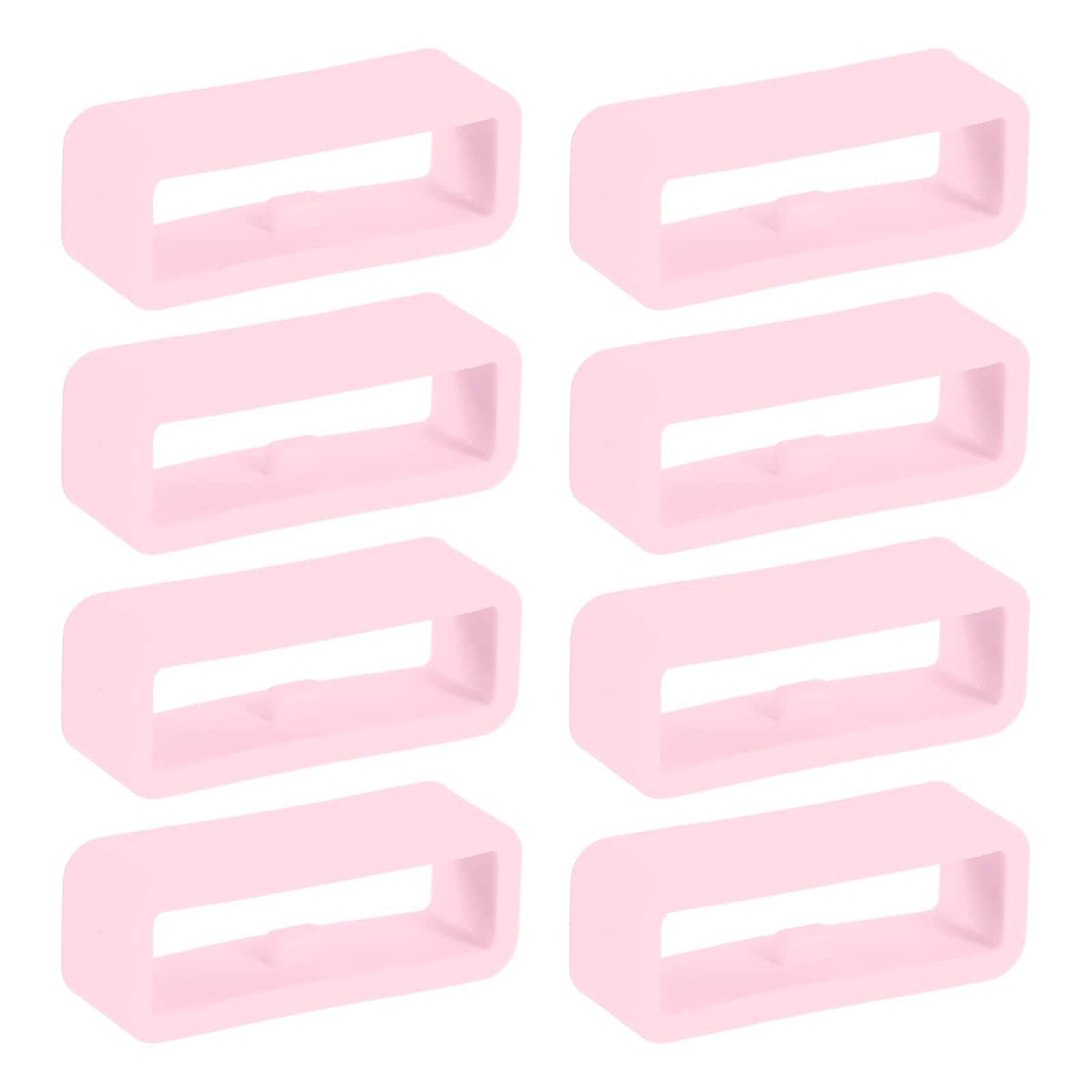 Unique Bargains - 8pcs Watch Band Holder Loop, 20mm Universal Watch Replacement Band - Light Pink