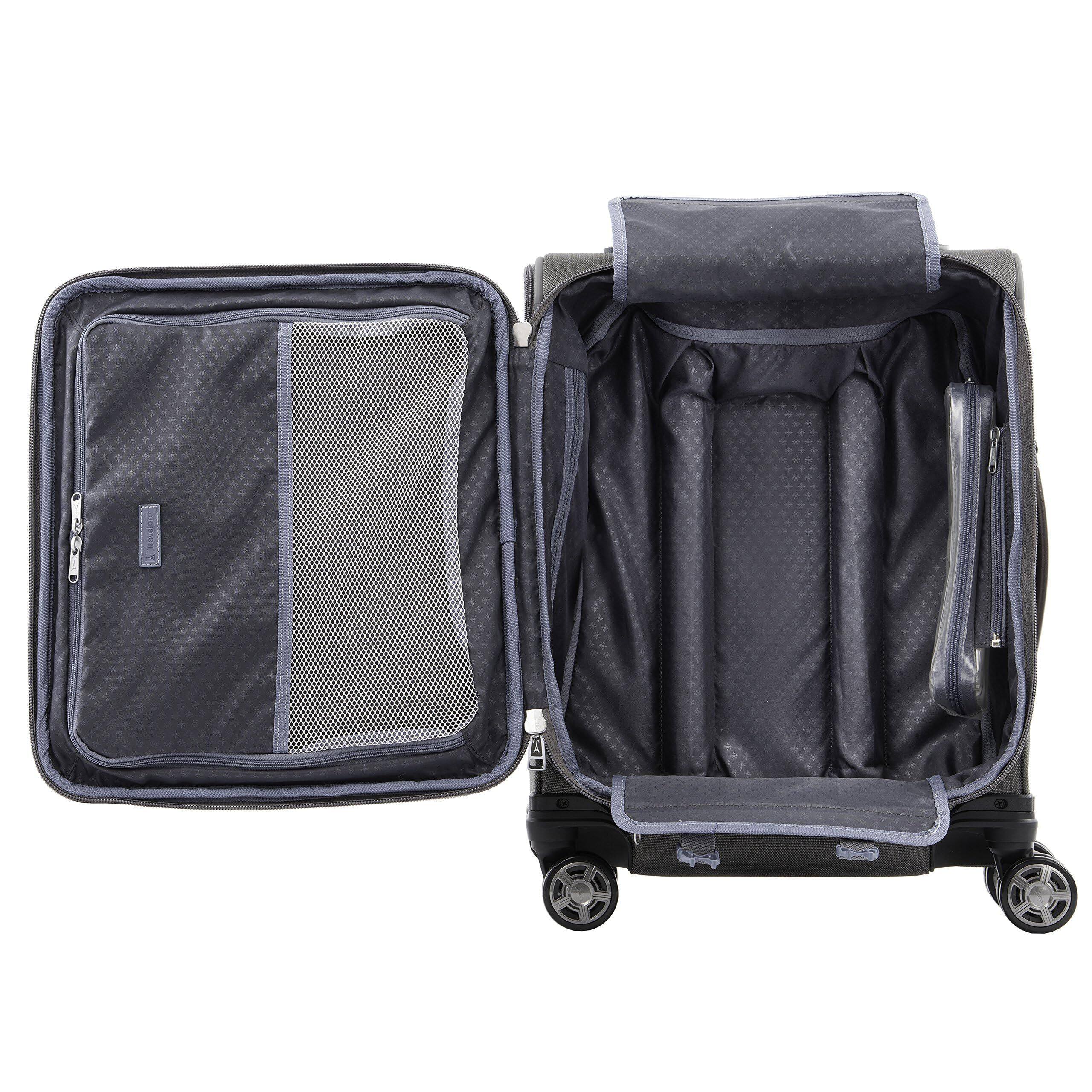 Alt View 1. Travelpro - Travelpro Platinum Elite Softside Expandable 19" Carry On Spinner - Vintage Grey.