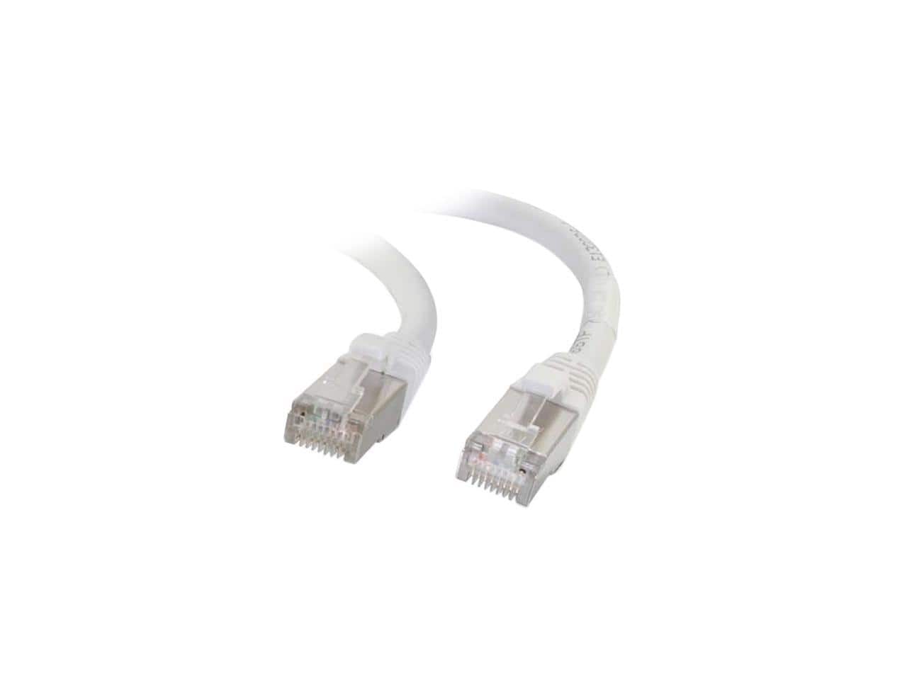 Cables to Go - C2G 00921 Cat6 Cable - Snagless Shielded Ethernet Network Patch Cable, White (8 Feet, 2.43 Meters)