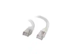 Front. Cables to Go - C2G 00921 Cat6 Cable - Snagless Shielded Ethernet Network Patch Cable, White (8 Feet, 2.43 Meters).
