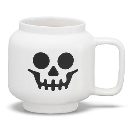 Front. Room Copenhagen - LEGO: Skeleton Small Ceramic Mug, 8.6oz - White.
