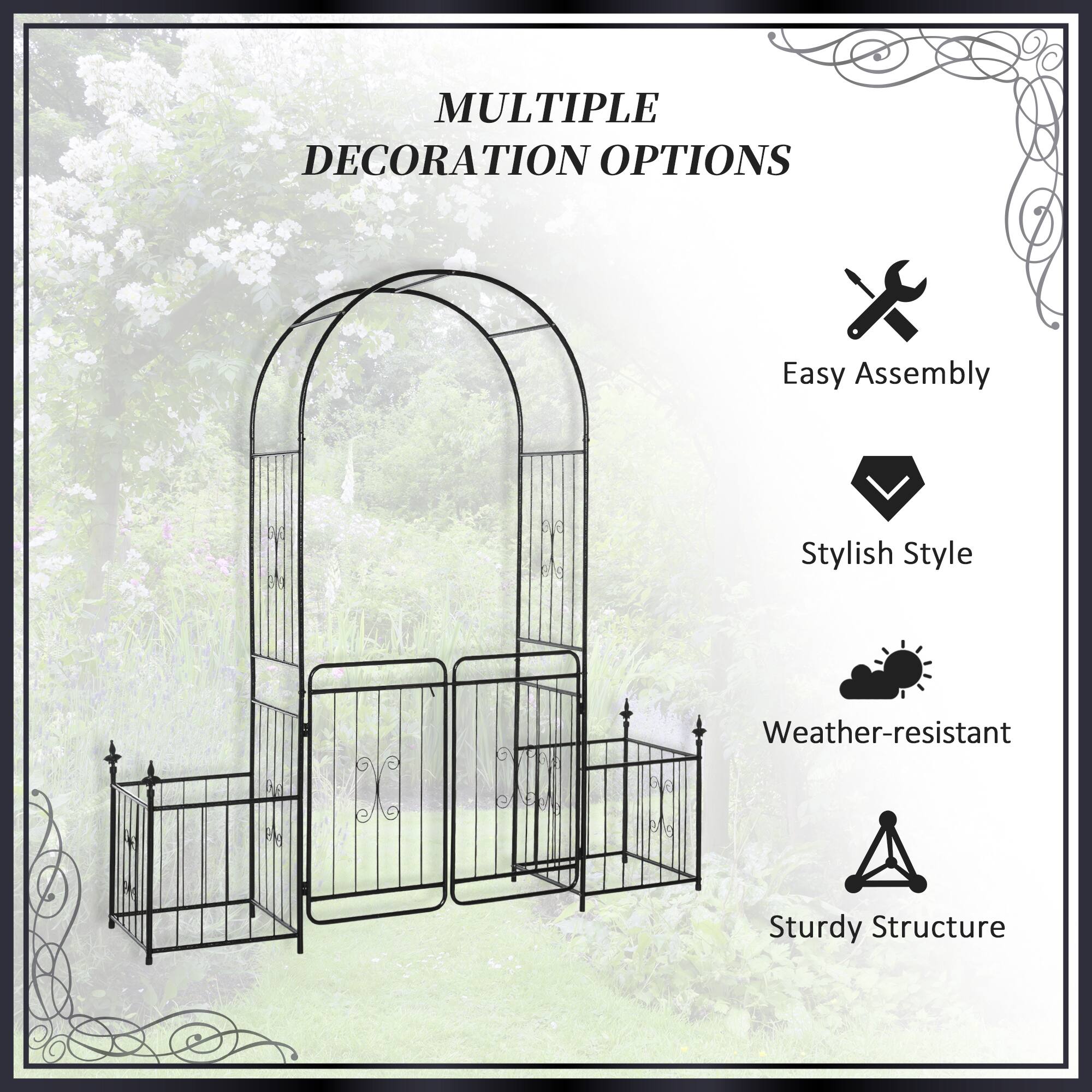 MULTIPLE DECORATION OPTIONS

Easy Assembly
Stylish Style
Weather-resistant
Sturdy Structure