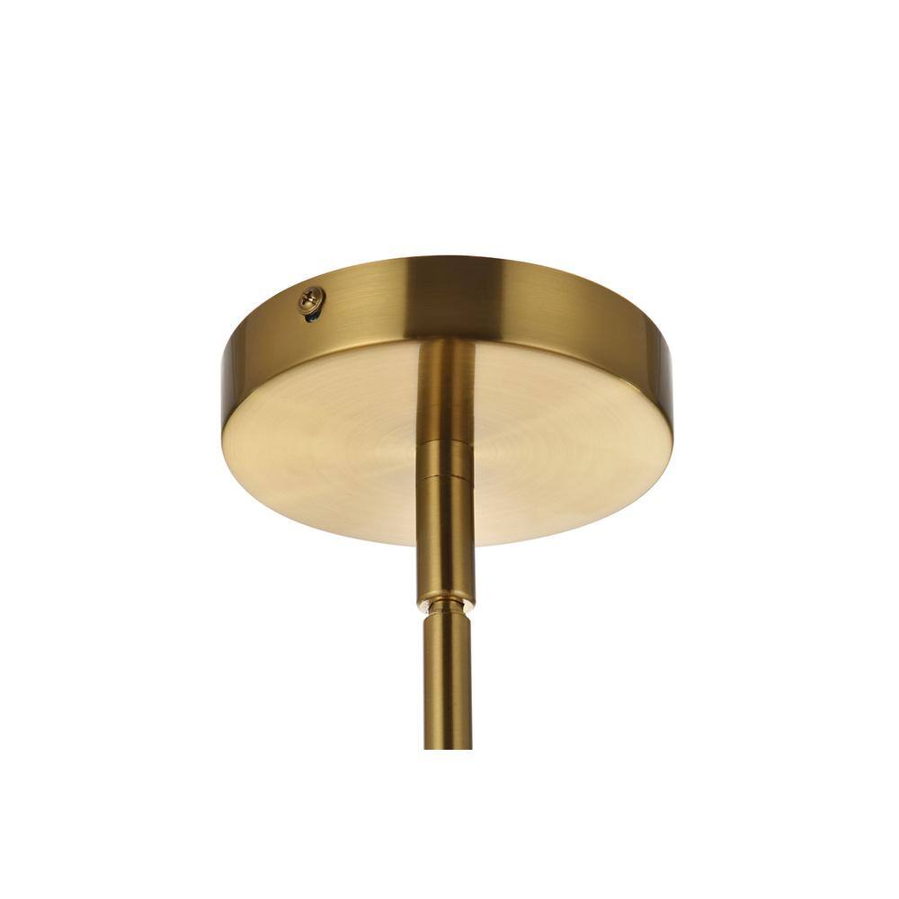 Angle. Elegant Lighting - Sienna 23 inch crystal rod pendant in gold - Gold.