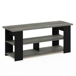 Furinno - JAYA TV Stand for TV Up To 55-Inch - French Oak/Black